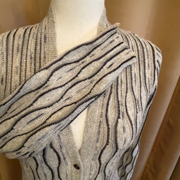 NEW! Nic+Zoe Honeycomb Grey & Black Button Cardigan Size XS NWT! - Picture 5 of 12